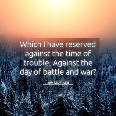 Picture 05 - Job 38:23 WEB - Which I have reserved against the time of - Bible Verse Picture