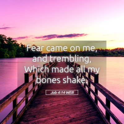 Picture 05 - Job 4:14 WEB - Fear came on me, and trembling, Which made all my - Bible Verse Picture