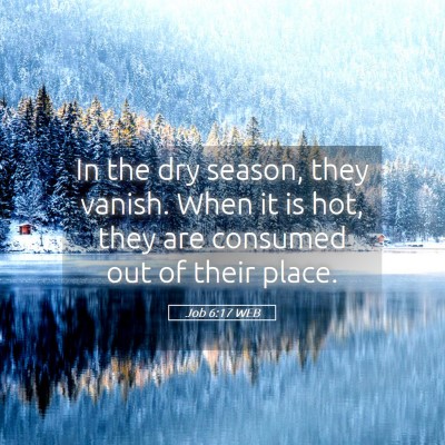 Picture 05 - Job 6:17 WEB - In the dry season, they vanish. When it is hot, - Bible Verse Picture