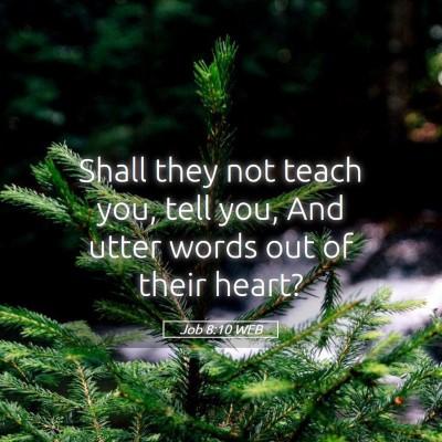 Picture 05 - Job 8:10 WEB - Shall they not teach you, tell you, And utter - Bible Verse Picture