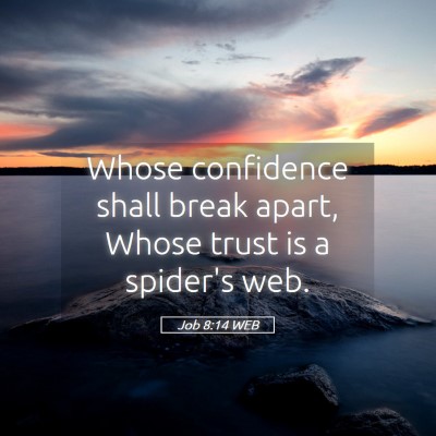 Picture 05 - Job 8:14 WEB - Whose confidence shall break apart, Whose trust - Bible Verse Picture