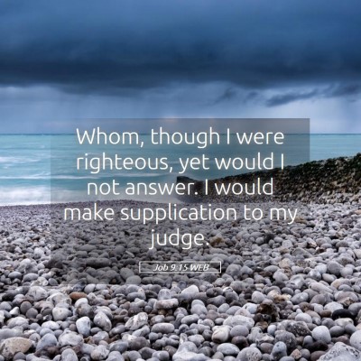 Picture 05 - Job 9:15 WEB - Whom, though I were righteous, yet would I not - Bible Verse Picture