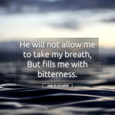 Picture 05 - Job 9:18 WEB - He will not allow me to take my breath, But fills - Bible Verse Picture