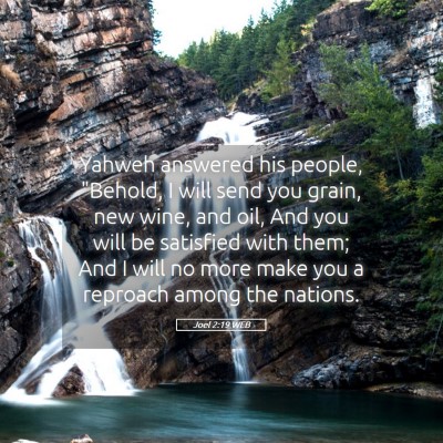 Picture 05 - Joel 2:19 WEB - Yahweh answered his people, 