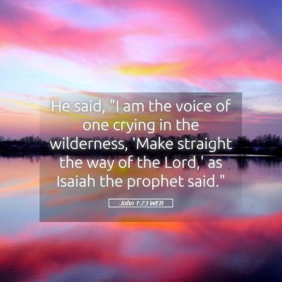 Picture 05 - John 1:23 WEB - He said, 