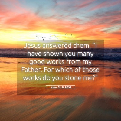 Picture 05 - John 10:32 WEB - Jesus answered them, 