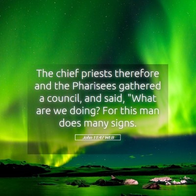 Picture 05 - John 11:47 WEB - The chief priests therefore and the Pharisees - Bible Verse Picture