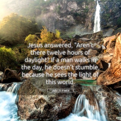Picture 05 - John 11:9 WEB - Jesus answered, 