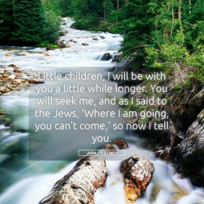 Picture 05 - John 13:33 WEB - Little children, I will be with you a little - Bible Verse Picture