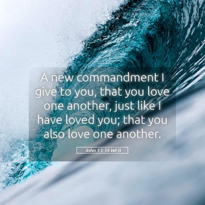 Picture 05 - John 13:34 WEB - A new commandment I give to you, that you love - Bible Verse Picture