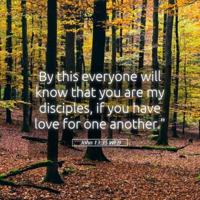 Picture 05 - John 13:35 WEB - By this everyone will know that you are my - Bible Verse Picture