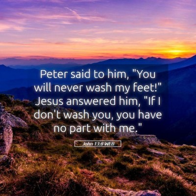 Picture 05 - John 13:8 WEB - Peter said to him, 