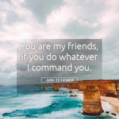 Picture 05 - John 15:14 WEB - You are my friends, if you do whatever I command - Bible Verse Picture