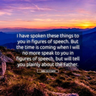 Picture 05 - John 16:25 WEB - I have spoken these things to you in figures of - Bible Verse Picture