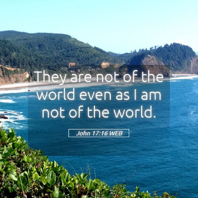 Picture 05 - John 17:16 WEB - They are not of the world even as I am not of the - Bible Verse Picture