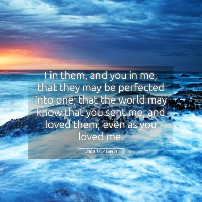 Picture 05 - John 17:23 WEB - I in them, and you in me, that they may be - Bible Verse Picture