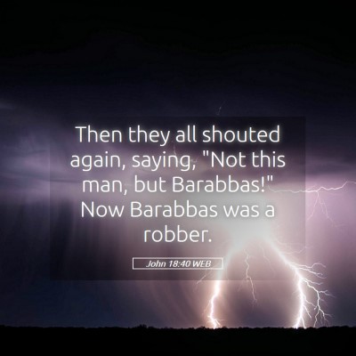 Picture 05 - John 18:40 WEB - Then they all shouted again, saying, 