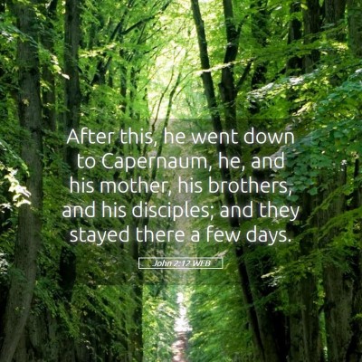 Picture 05 - John 2:12 WEB - After this, he went down to Capernaum, he, and - Bible Verse Picture