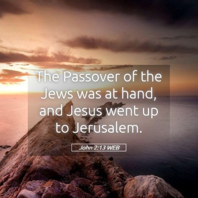 Picture 05 - John 2:13 WEB - The Passover of the Jews was at hand, and Jesus - Bible Verse Picture