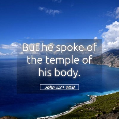 Picture 05 - John 2:21 WEB - But he spoke of the temple of his - Bible Verse Picture