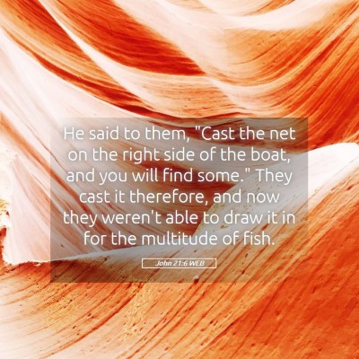 Picture 05 - John 21:6 WEB - He said to them, 