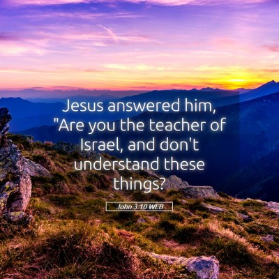 Picture 05 - John 3:10 WEB - Jesus answered him, 