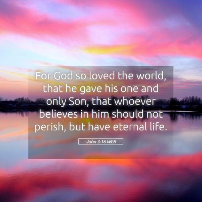 Picture 05 - John 3:16 WEB - For God so loved the world, that he gave his one - Bible Verse Picture