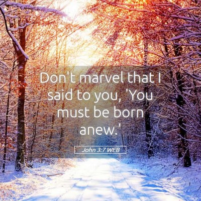 Picture 05 - John 3:7 WEB - Don't marvel that I said to you, 'You must be - Bible Verse Picture