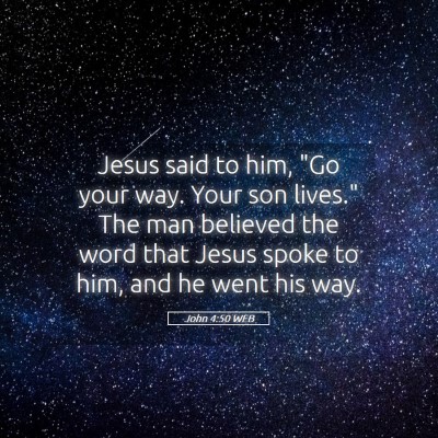 Picture 05 - John 4:50 WEB - Jesus said to him, 