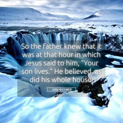 Picture 05 - John 4:53 WEB - So the father knew that it was at that hour in - Bible Verse Picture