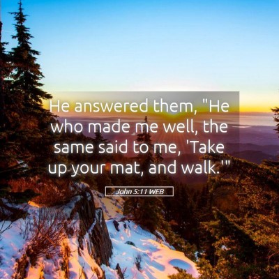 Picture 05 - John 5:11 WEB - He answered them, 