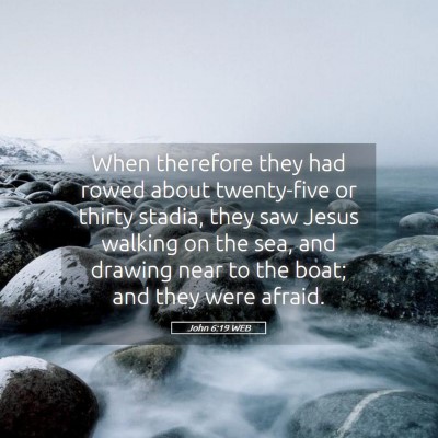 Picture 05 - John 6:19 WEB - When therefore they had rowed about twenty-five - Bible Verse Picture