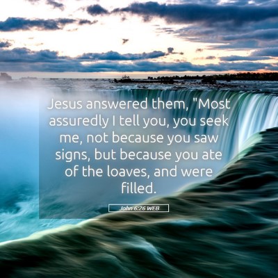 Picture 05 - John 6:26 WEB - Jesus answered them, 