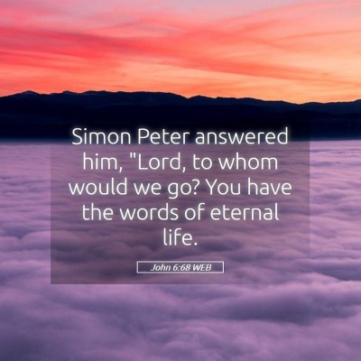 Picture 05 - John 6:68 WEB - Simon Peter answered him, 