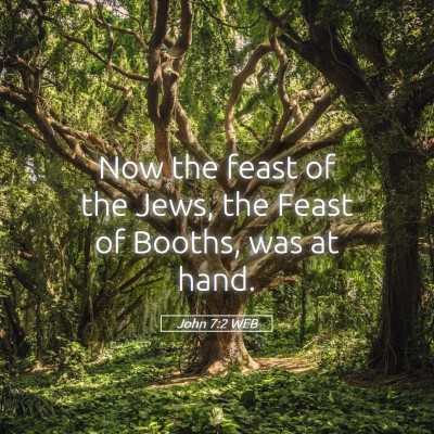 Picture 05 - John 7:2 WEB - Now the feast of the Jews, the Feast of Booths, - Bible Verse Picture