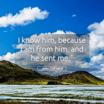 Picture 05 - John 7:29 WEB - I know him, because I am from him, and he sent - Bible Verse Picture