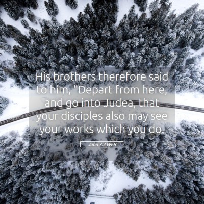 Picture 05 - John 7:3 WEB - His brothers therefore said to him, 
