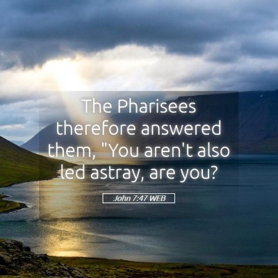 Picture 05 - John 7:47 WEB - The Pharisees therefore answered them, 