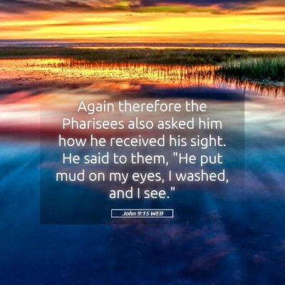 Picture 05 - John 9:15 WEB - Again therefore the Pharisees also asked him how - Bible Verse Picture