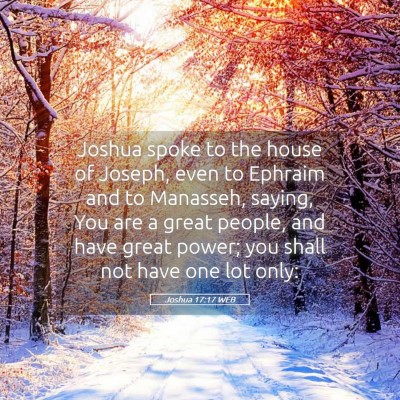 Picture 05 - Joshua 17:17 WEB - Joshua spoke to the house of Joseph, even to - Bible Verse Picture