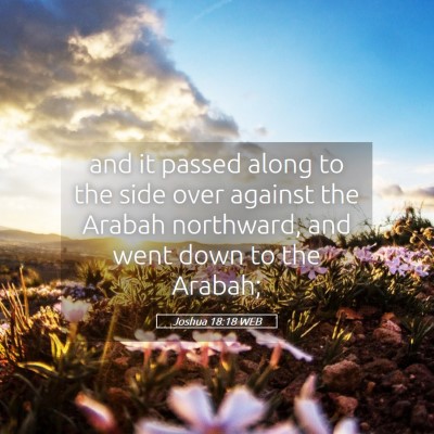 Picture 05 - Joshua 18:18 WEB - and it passed along to the side over against the - Bible Verse Picture