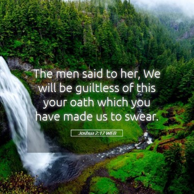 Picture 05 - Joshua 2:17 WEB - The men said to her, We will be guiltless of this - Bible Verse Picture