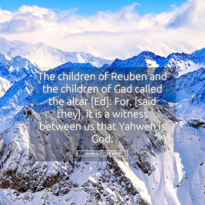 Picture 05 - Joshua 22:34 WEB - The children of Reuben and the children of Gad - Bible Verse Picture