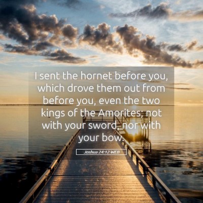 Picture 05 - Joshua 24:12 WEB - I sent the hornet before you, which drove them - Bible Verse Picture