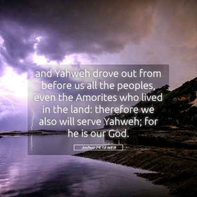 Picture 05 - Joshua 24:18 WEB - and Yahweh drove out from before us all the - Bible Verse Picture