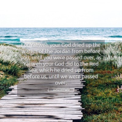 Picture 05 - Joshua 4:23 WEB - For Yahweh your God dried up the waters of the - Bible Verse Picture
