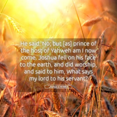 Picture 05 - Joshua 5:14 WEB - He said, No; but [as] prince of the host of - Bible Verse Picture