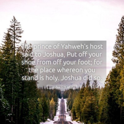 Picture 05 - Joshua 5:15 WEB - The prince of Yahweh's host said to Joshua, Put - Bible Verse Picture