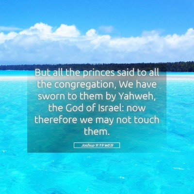 Picture 05 - Joshua 9:19 WEB - But all the princes said to all the congregation, - Bible Verse Picture