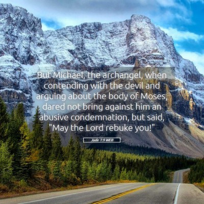 Picture 05 - Jude 1:9 WEB - But Michael, the archangel, when contending with - Bible Verse Picture